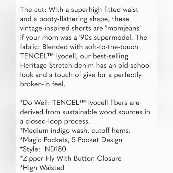 Madewell The Perfect Jean Short Raw Hem Light Wash High Rise 27 - Picture 14 of 15